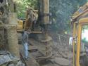 Drilled piers with cave-in conditions require casing at one of our Guerneville projects